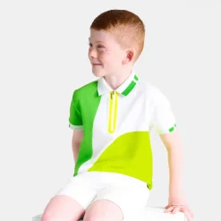 Jacadi Polo enfant garçon en piqué de coton - lore BLANC/MULTICO New