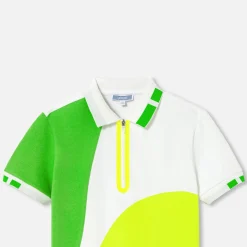 Jacadi Polo enfant garçon en piqué de coton - lore BLANC/MULTICO New