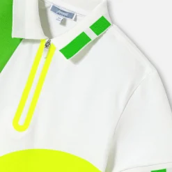 Jacadi Polo enfant garçon en piqué de coton - lore BLANC/MULTICO New