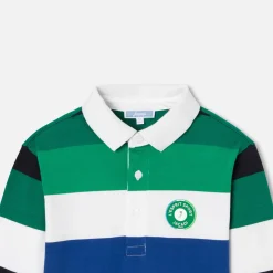 Jacadi Polo manches longues enfant garçon - lore VERT/MULTICO Outlet