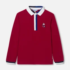 Jacadi Polo manches longues enfant garçon - POURPRE Clearance
