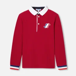 Jacadi Polo manches longues enfant garçon - ROUGE BRIQUE Hot