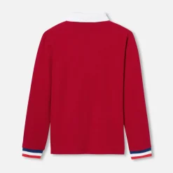Jacadi Polo manches longues enfant garçon - ROUGE BRIQUE Hot