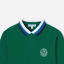 Jacadi Polo manches longues enfant garçon - VERT FONCE Sale
