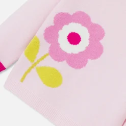 Jacadi Pull bébé fille Intarsia fleurs - rose poudre ROSE POUDRE JACADI New