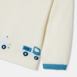 Jacadi Pull bébé garçon en jersey - lore BLANC DOUX/MULTICO Best