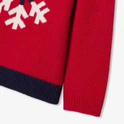 Jacadi Pull bébé garçon intarsia flocon - ROUGE BRIQUE Sale