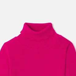 Jacadi Pull col roulé enfant fille - FRAMBOISE Hot