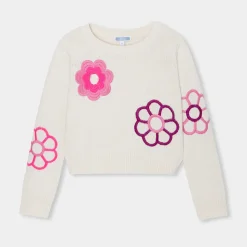 Jacadi Pull court enfant fille BLANC/ROSE