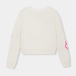 Jacadi Pull court enfant fille BLANC/ROSE