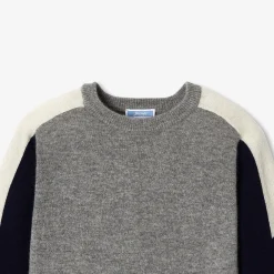 Jacadi Pull en cachemire enfant garçon - GRIS/MARINE Sale