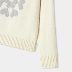 Jacadi Pull enfant fille en cachemire - blanc doux BLANC DOUX JACADI Discount