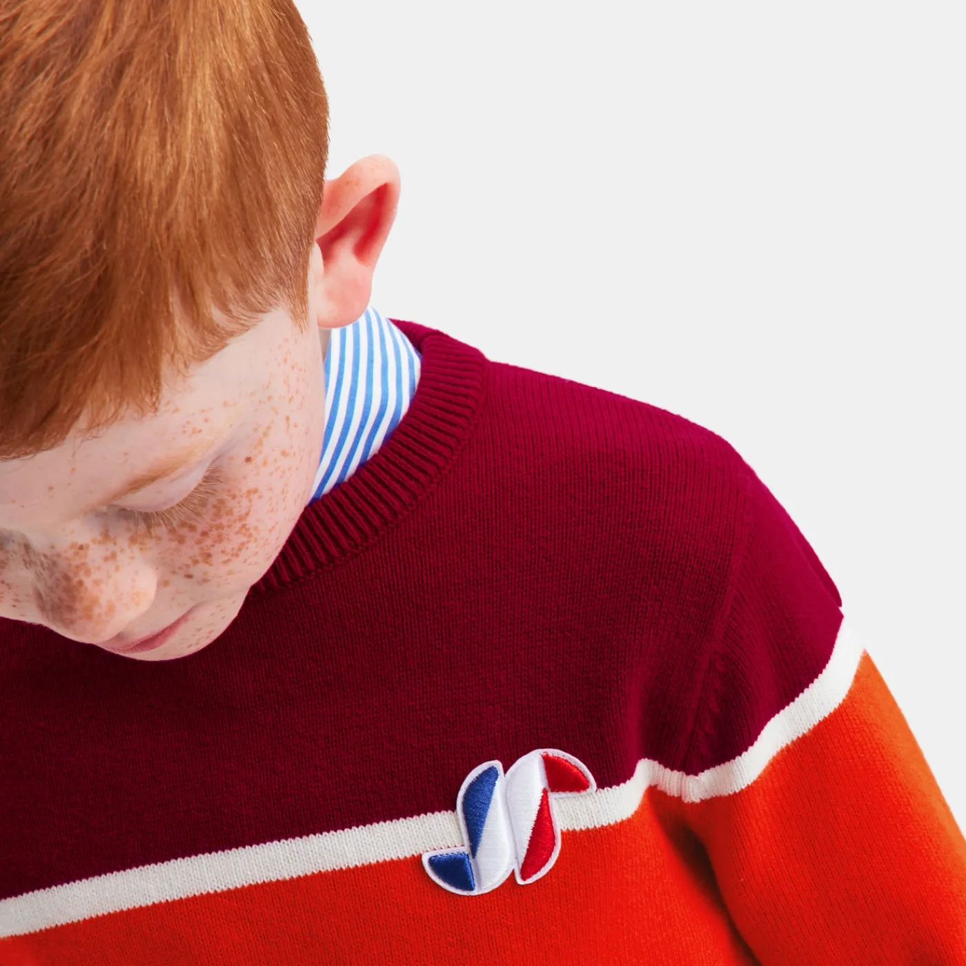 Jacadi Pull enfant garçon color block - MARINE/ROUGE Clearance