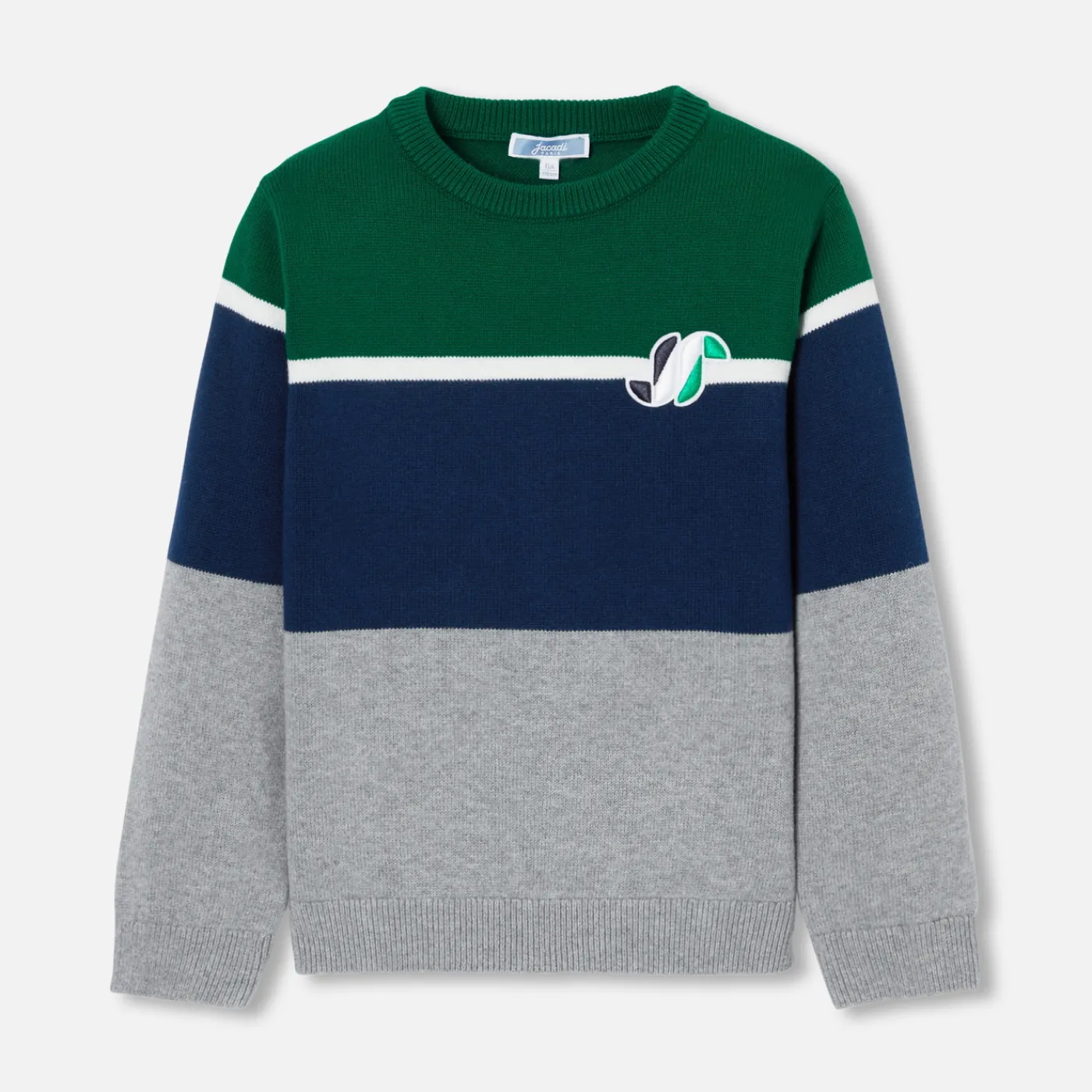 Jacadi Pull enfant garçon color block - lore GRIS/MULTICO New