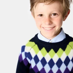 Jacadi Pull enfant garçon en laine responsable - marine MARINE JACADI Online