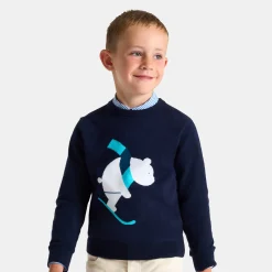 Jacadi Pull enfant garçon motif ours - marine MARINE JACADI Online