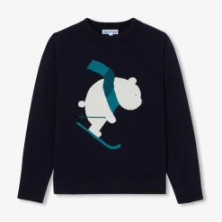 Jacadi Pull enfant garçon motif ours - marine MARINE JACADI Online