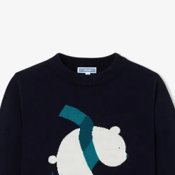 Jacadi Pull enfant garçon motif ours - marine MARINE JACADI Online