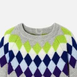 Jacadi Pull jacquard bébé garçon - lore GRIS/MULTICO Clearance