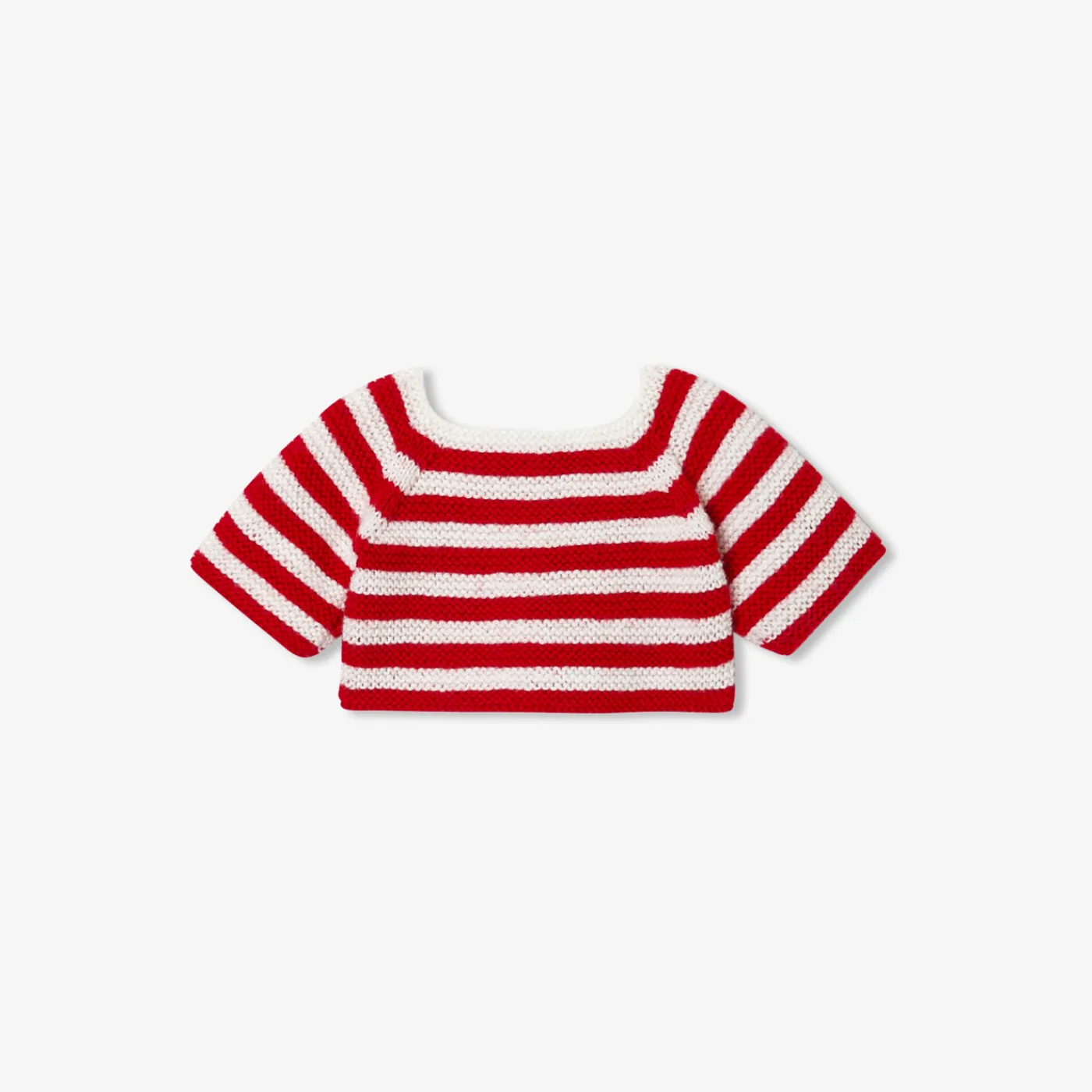 Jacadi Pull Love Maille pour notre ourson Martin Collection Solidaire - BLANC/ROUGE Outlet