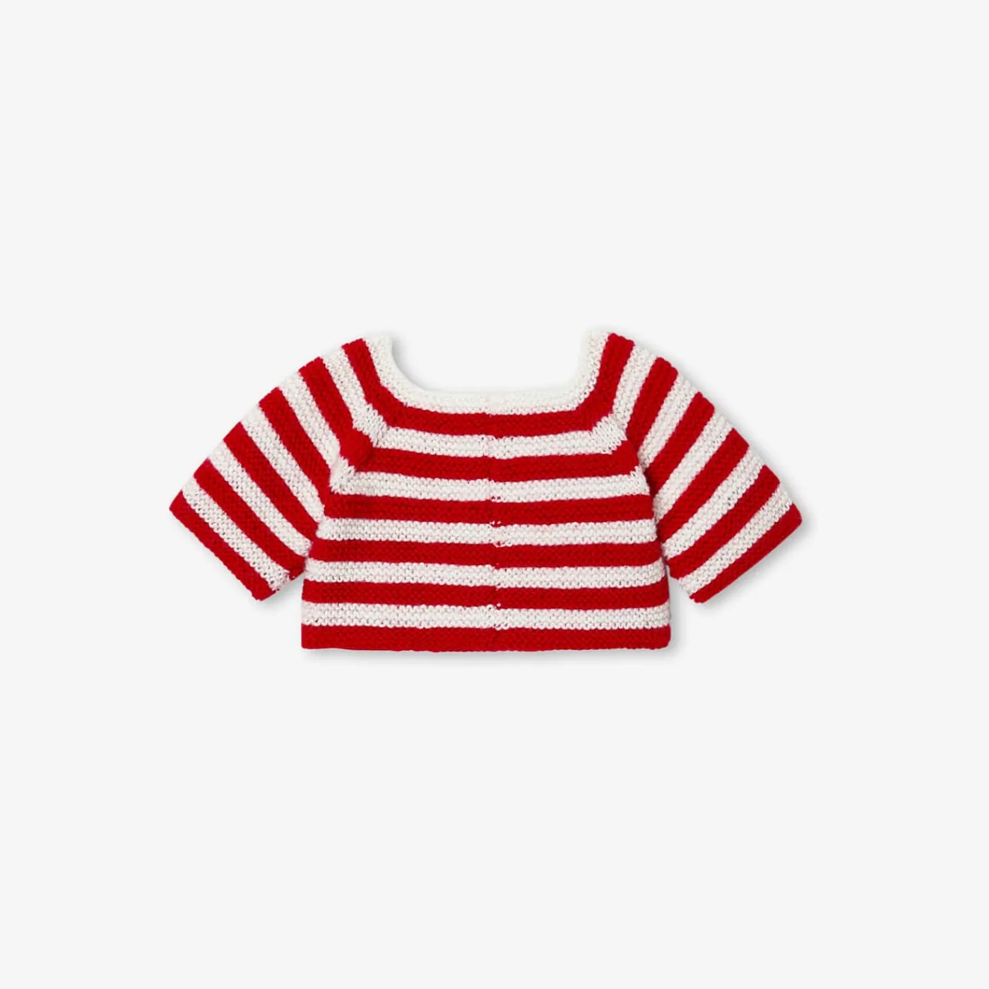 Jacadi Pull Love Maille pour notre ourson Martin Collection Solidaire - BLANC/ROUGE Outlet