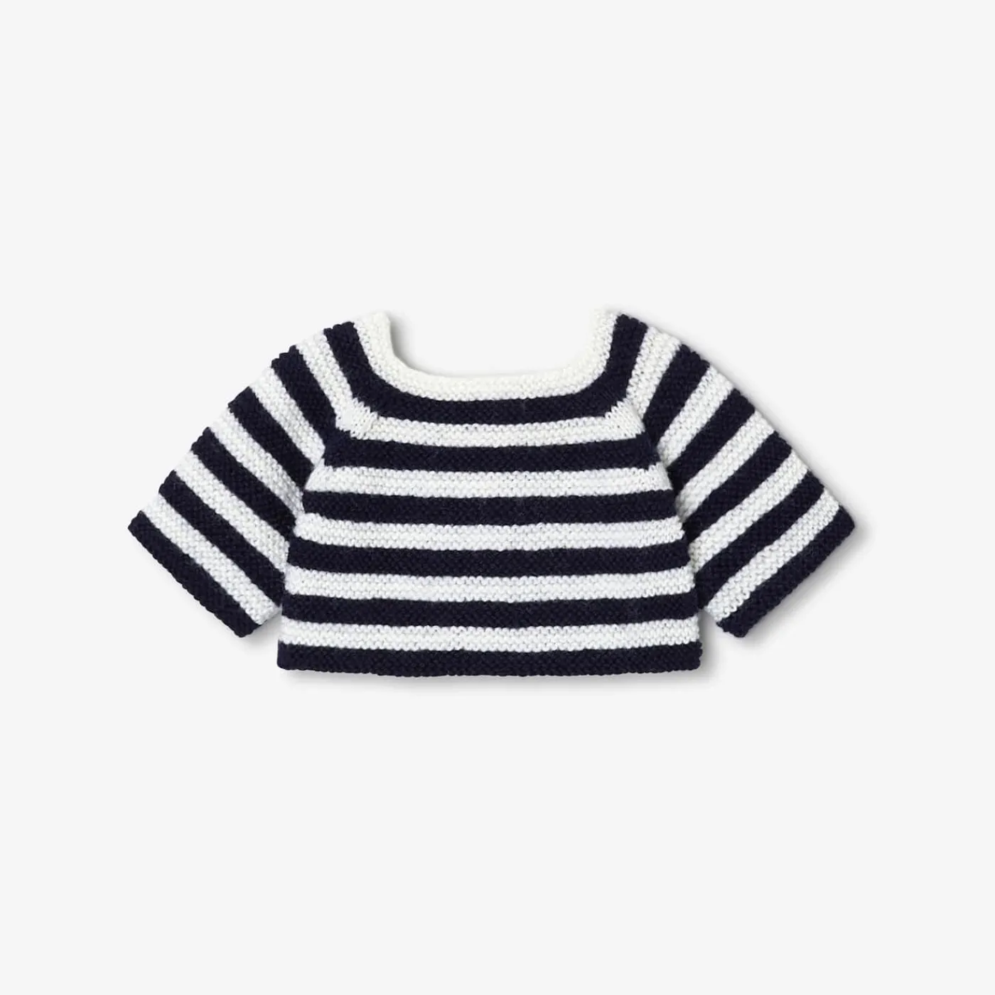 Jacadi Pull Love Maille pour notre ourson Martin Collection Solidaire - ECRU/MARINE Clearance