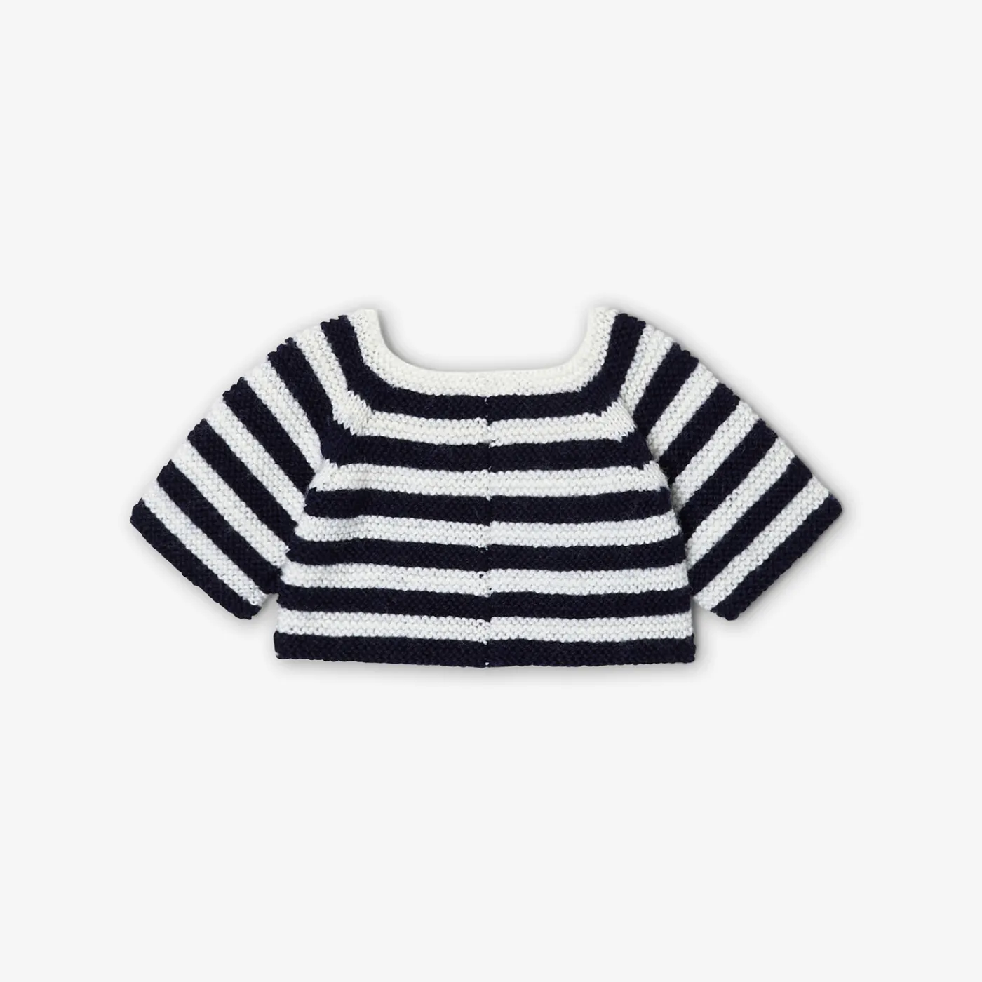 Jacadi Pull Love Maille pour notre ourson Martin Collection Solidaire - ECRU/MARINE Clearance