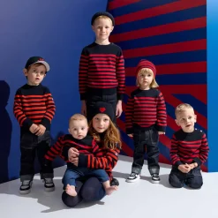 Jacadi Pull marinière enfant - MARINE/ROUGE Discount