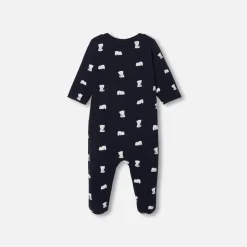 Jacadi Pyjama bébé en molleton - MARINE/ECRU Discount