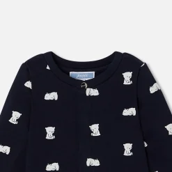 Jacadi Pyjama bébé en molleton - MARINE/ECRU Discount
