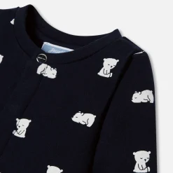 Jacadi Pyjama bébé en molleton - MARINE/ECRU Discount