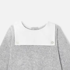 Jacadi Pyjama bébé en velours - gris chine clair GRIS CHINE CLAIR JACADI Best