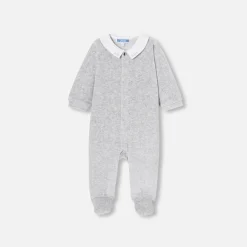Jacadi Pyjama bébé en velours - gris chine clair GRIS CHINE CLAIR JACADI Clearance