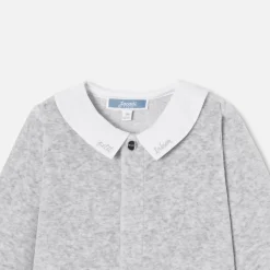 Jacadi Pyjama bébé en velours - gris chine clair GRIS CHINE CLAIR JACADI Clearance