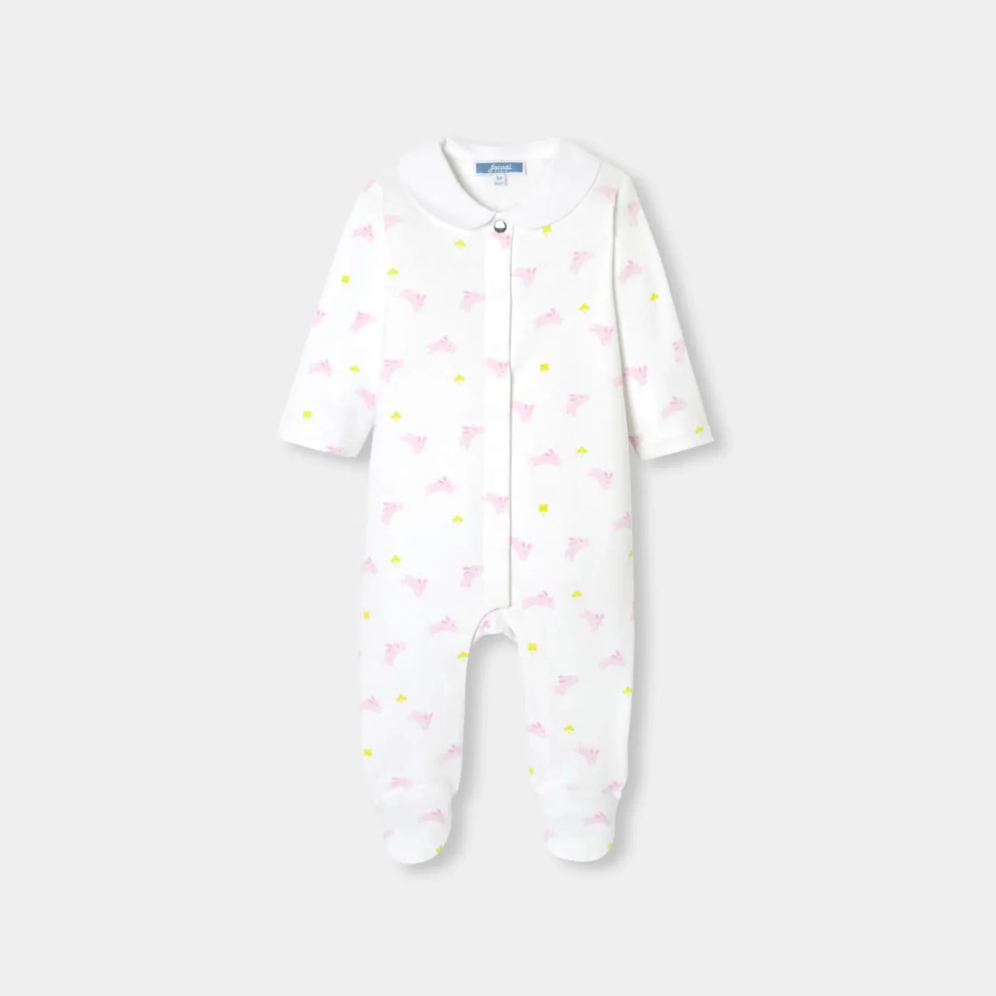 Jacadi Pyjama bébé fille en interlock - lore BLANC/MULTICO Discount