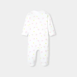Jacadi Pyjama bébé fille en interlock - lore BLANC/MULTICO Discount