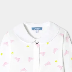 Jacadi Pyjama bébé fille en interlock - lore BLANC/MULTICO Discount