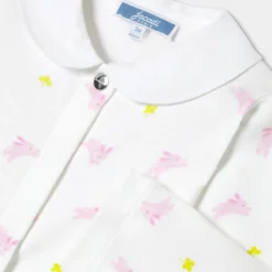 Jacadi Pyjama bébé fille en interlock - lore BLANC/MULTICO Discount
