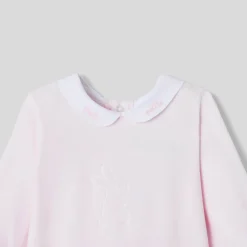 Jacadi Pyjama bébé fille en velours bouclette - rose pale ROSE PALE JACADI Sale
