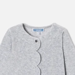 Jacadi Pyjama bébé fille en velours bouclette - gris chine clair GRIS CHINE CLAIR JACADI Sale