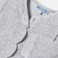 Jacadi Pyjama bébé fille en velours bouclette - gris chine clair GRIS CHINE CLAIR JACADI Sale