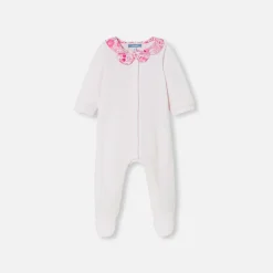 Jacadi Pyjama bébé fille en velours - rose pale ROSE PALE JACADI New
