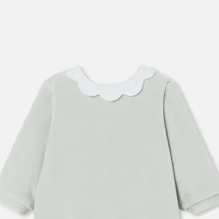 Jacadi Pyjama bébé fille en velours - GRIS GIVRE Outlet