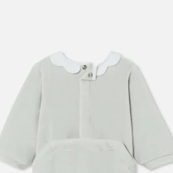 Jacadi Pyjama bébé fille en velours - GRIS GIVRE Outlet