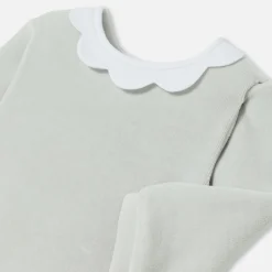Jacadi Pyjama bébé fille en velours - GRIS GIVRE Outlet