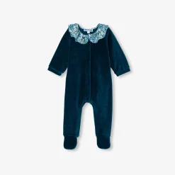 Jacadi Pyjama bébé fille en velours - lore BLEU/MULTICO