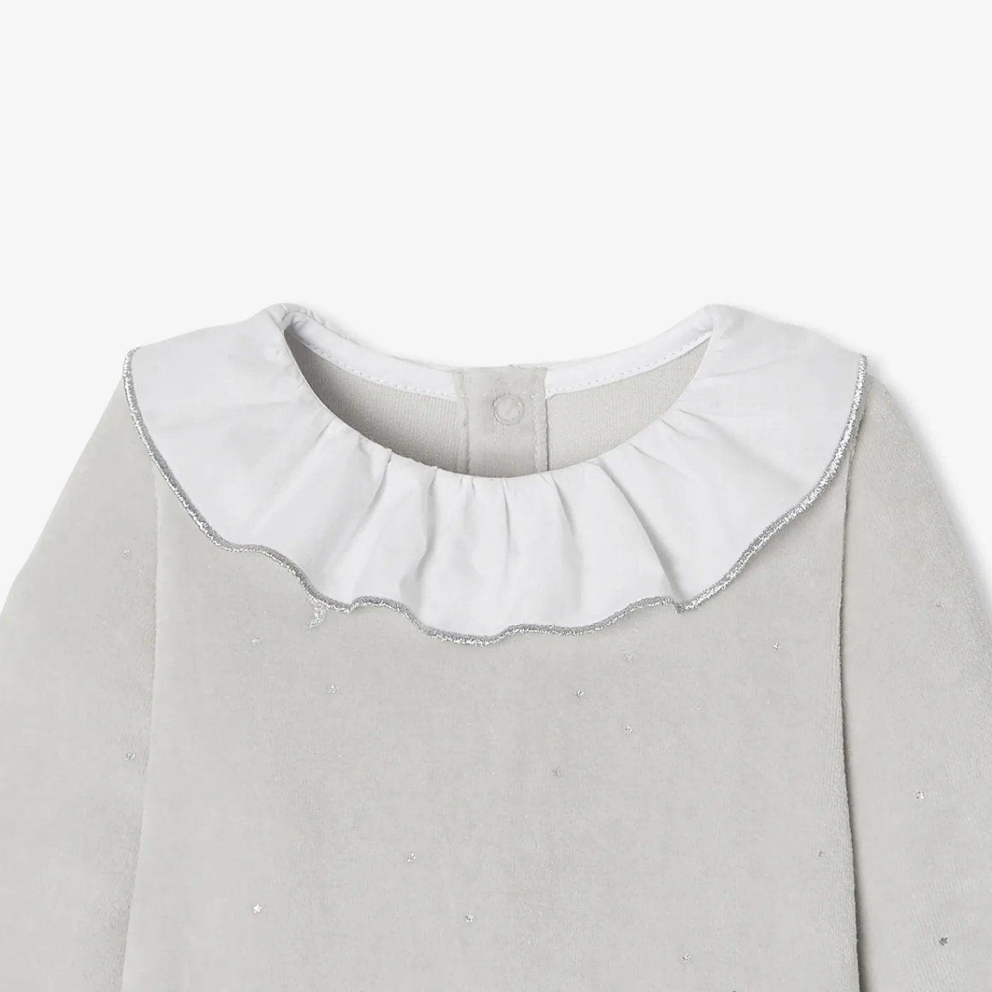 Jacadi Pyjama bébé fille en velours - lore GRIS/MULTICO Outlet