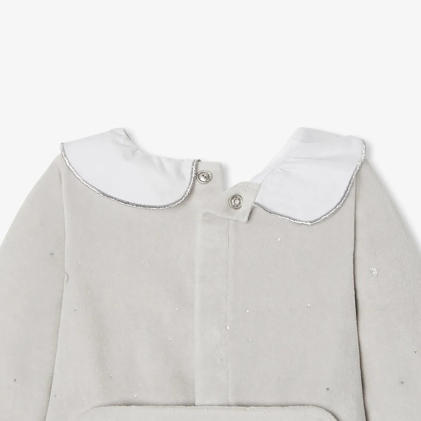 Jacadi Pyjama bébé fille en velours - lore GRIS/MULTICO Outlet