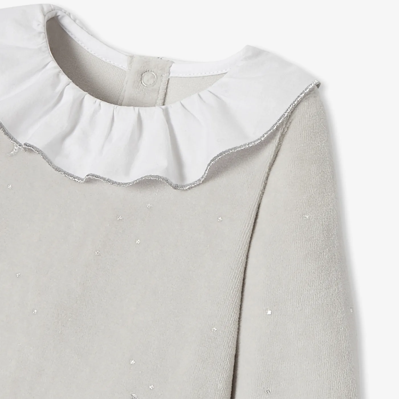 Jacadi Pyjama bébé fille en velours - lore GRIS/MULTICO Outlet