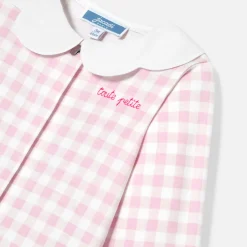 Jacadi Pyjama bébé fille imprimé Vichy - BLANC/ROSE Discount